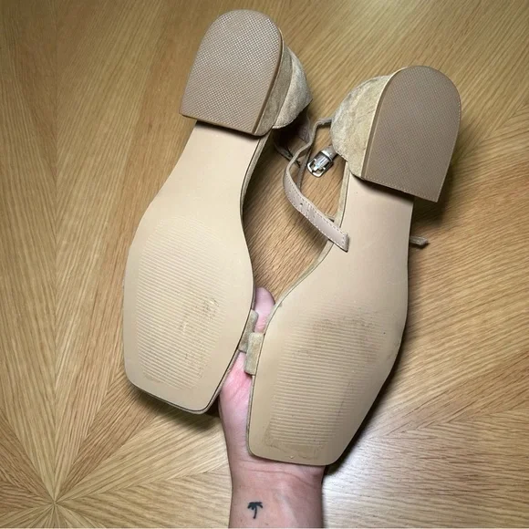 Steve Madden Nude Suede Heeled Sandals - Picture 5 of 6